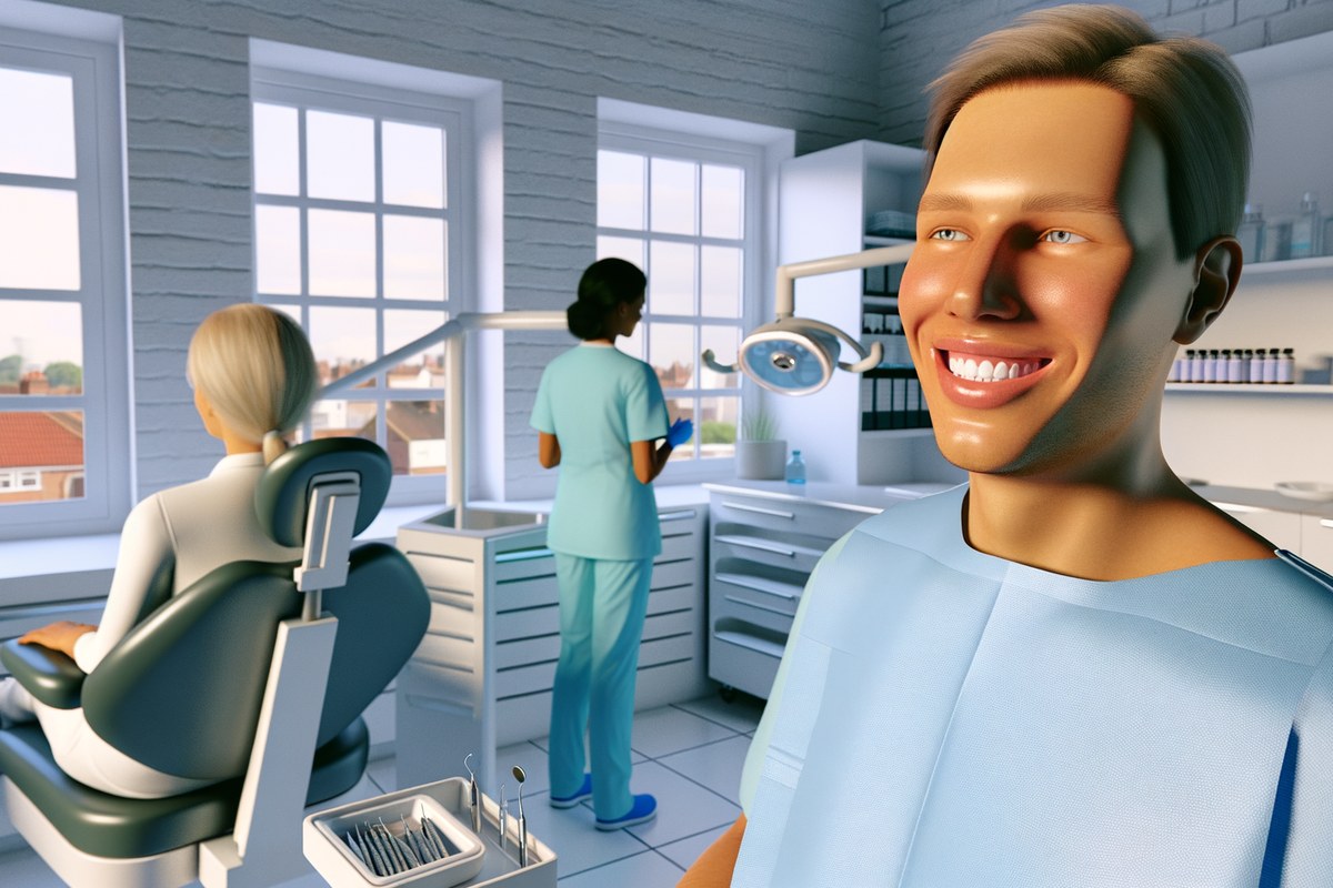 Dental Implant Treatment aftercare and smile review visual for patient from London