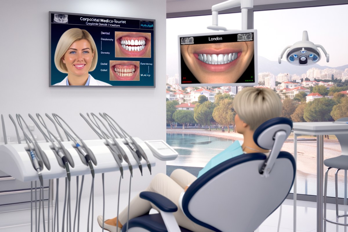 Digital Smile Design consultation and mock-up planning in Antalya for patient from London