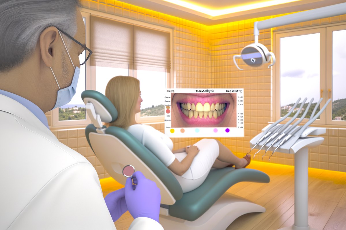 teeth whitening consultation and smile shade assessment in Antalya for patients from London