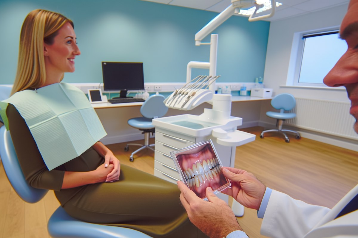 Dental Implant Treatment aftercare and smile review visual for patient from London