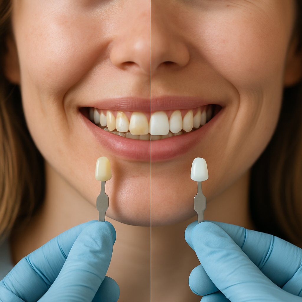 acardent clinic teeth whitening before and after Process