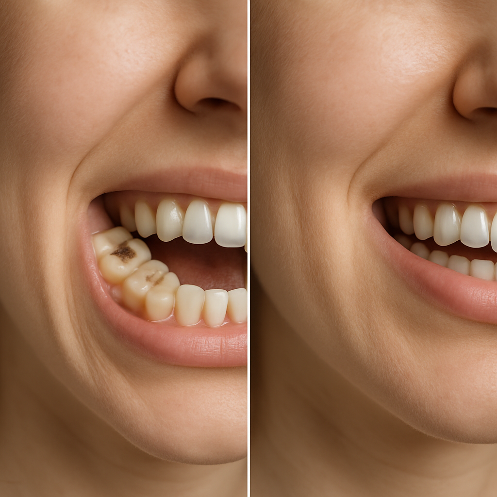 london dental filling before and after Process